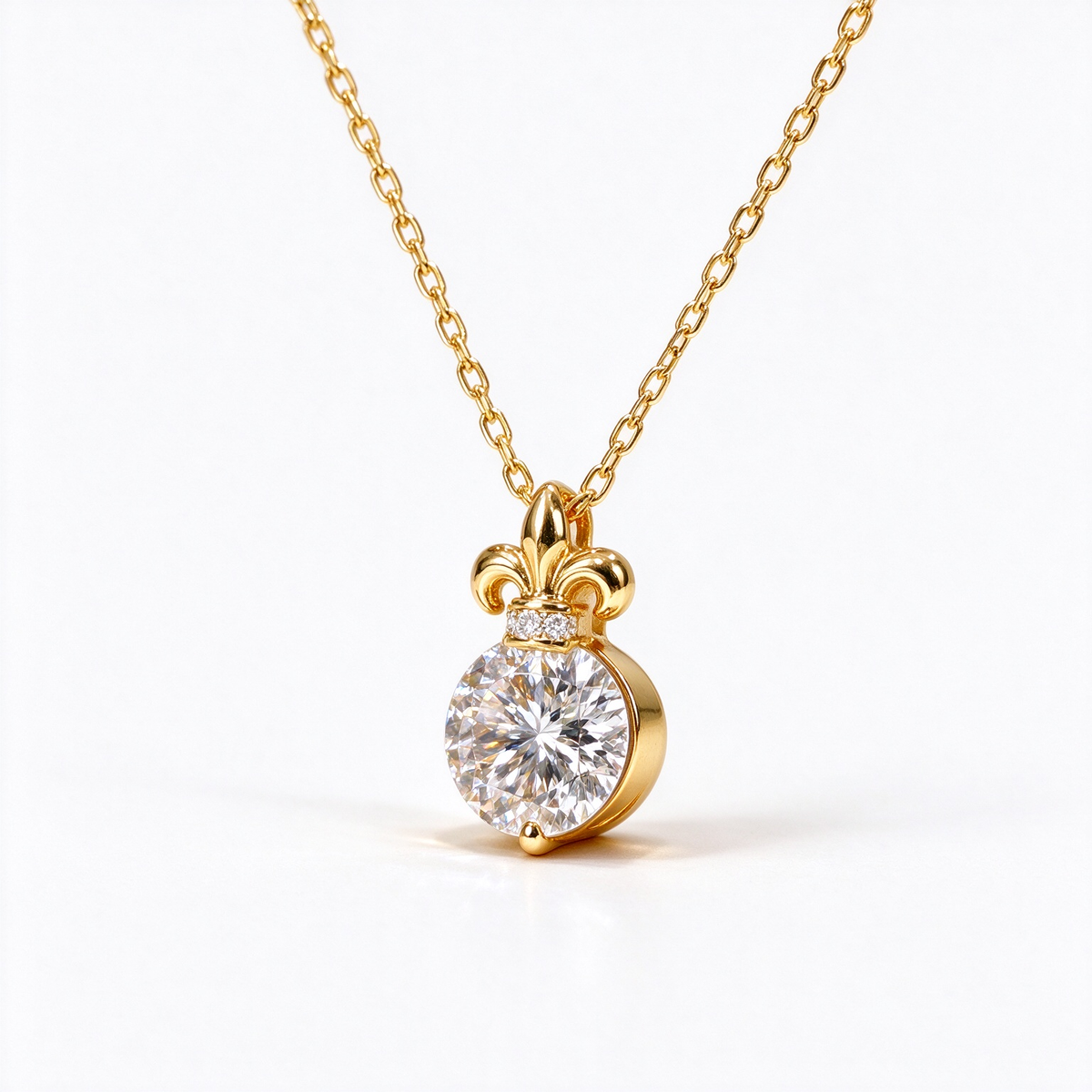LUCERARO Necklace | Fleur-de-Lis Lab-Grown Diamond Necklace 1 ct. tw.