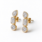 LUCERARO Earrings | Triple-Shape Lab-Grown Diamond Bezel Earrings 7/8 ct. tw. (pair)