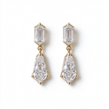LUCERARO Earrings | Geometric Step-Cut Lab-Grown Diamond Drop Earrings 1 7/8 ct. tw. (pair)