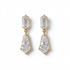 LUCERARO Earrings | Geometric Step-Cut Lab-Grown Diamond Drop Earrings 1 7/8 ct. tw. (pair)