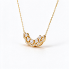 LUCERARO Necklace | Round Lab-Grown Diamond Curved Fan Necklace 3/4 ct. tw.