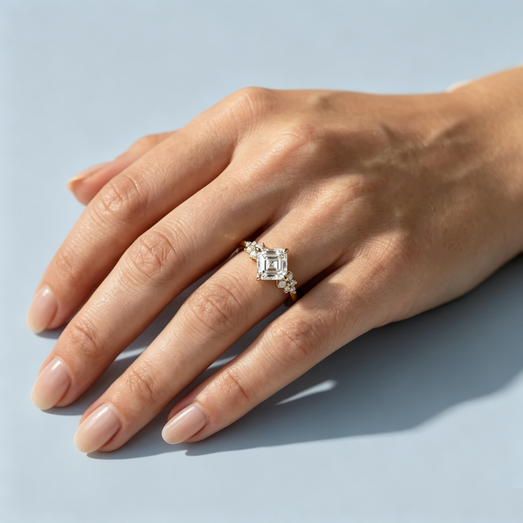LUCERARO Engagement | Cluster Kite-Set Diamond Ring - ER01850
