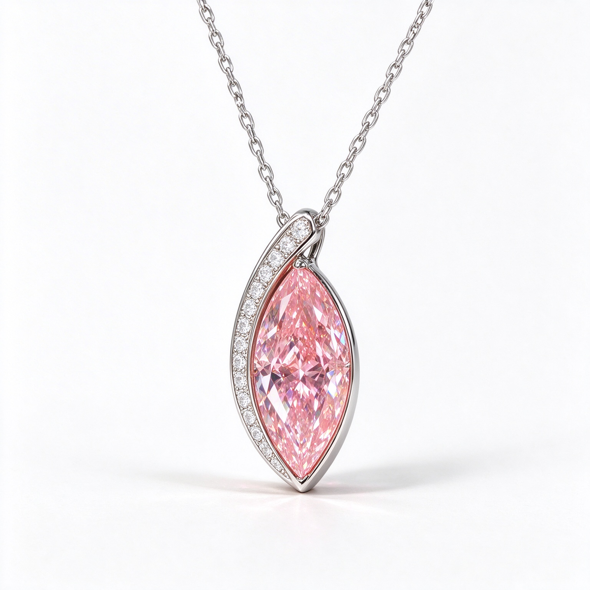 LUCERARO Necklace | Fancy Pink Marquise Lab-Grown Diamond Necklace 1 1/4 ct. tw.