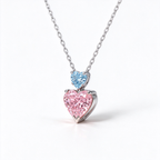 LUCERARO Necklace | Two-Stone Heart Lab-Grown Diamond Necklace 1 1/3 ct. tw.