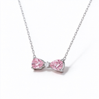 LUCERARO Necklace | Pink Lab-Grown Diamond Bow Necklace 1 1/10 ct. tw.