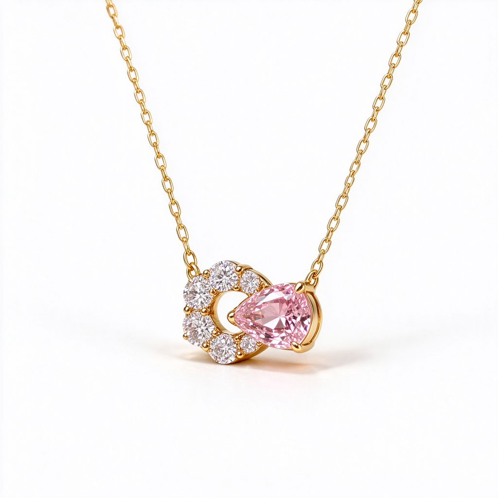 LUCERARO Necklace | Fancy Pink Pear Lab-Grown Diamond Necklace 1 ct. tw.