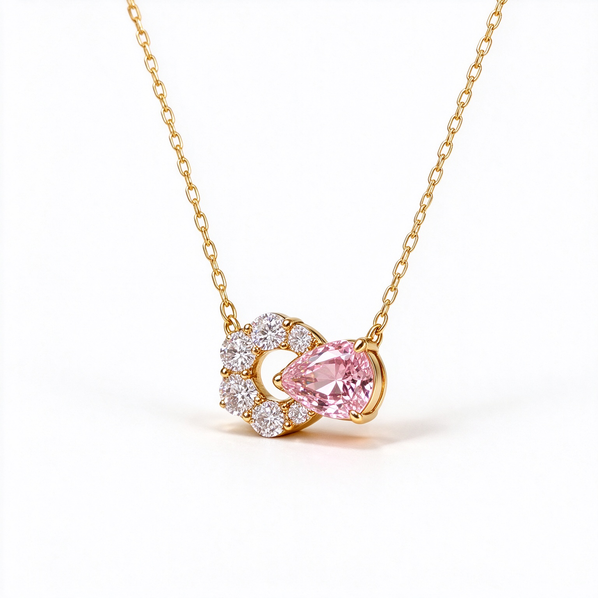 LUCERARO Necklace | Fancy Pink Pear Lab-Grown Diamond Necklace 1 ct. tw.