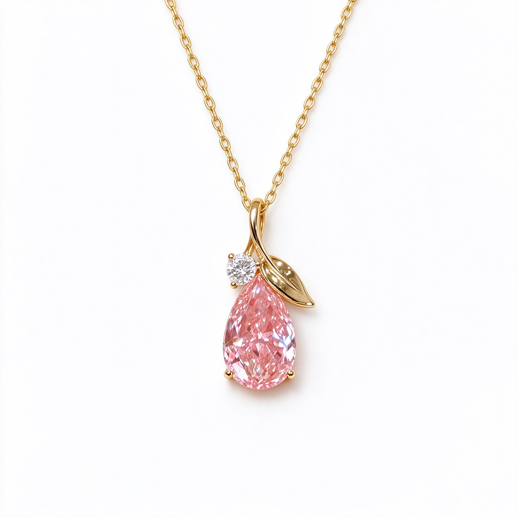 LUCERARO Necklace | Fancy Pink Pear Lab-Grown Diamond Necklace 1 1/3 ct. tw.