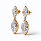 LUCERARO Earrings | Double Marquise Lab-Grown Diamond Drop Earrings 1 7/8 ct. tw. (pair)