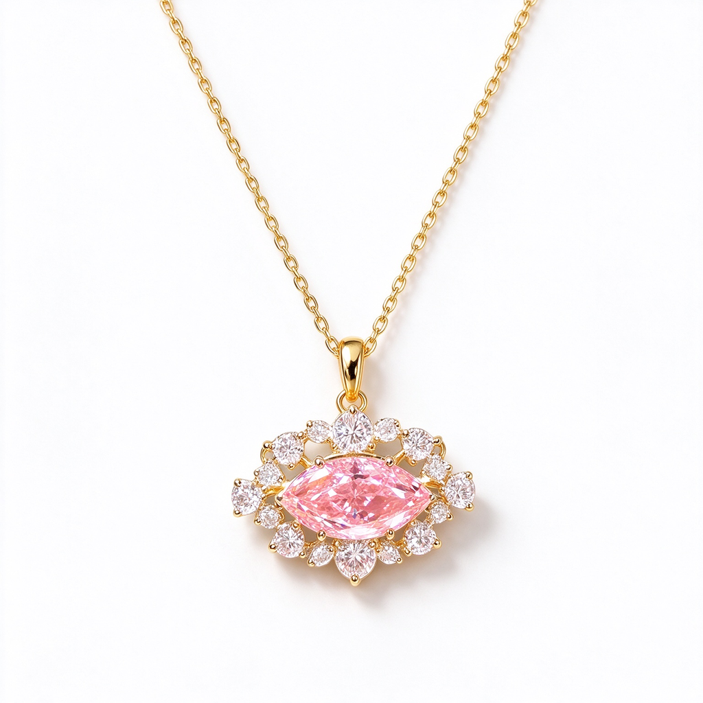 LUCERARO Necklace | Fancy Pink Marquise Lab-Grown Diamond Necklace 1 ct. tw.