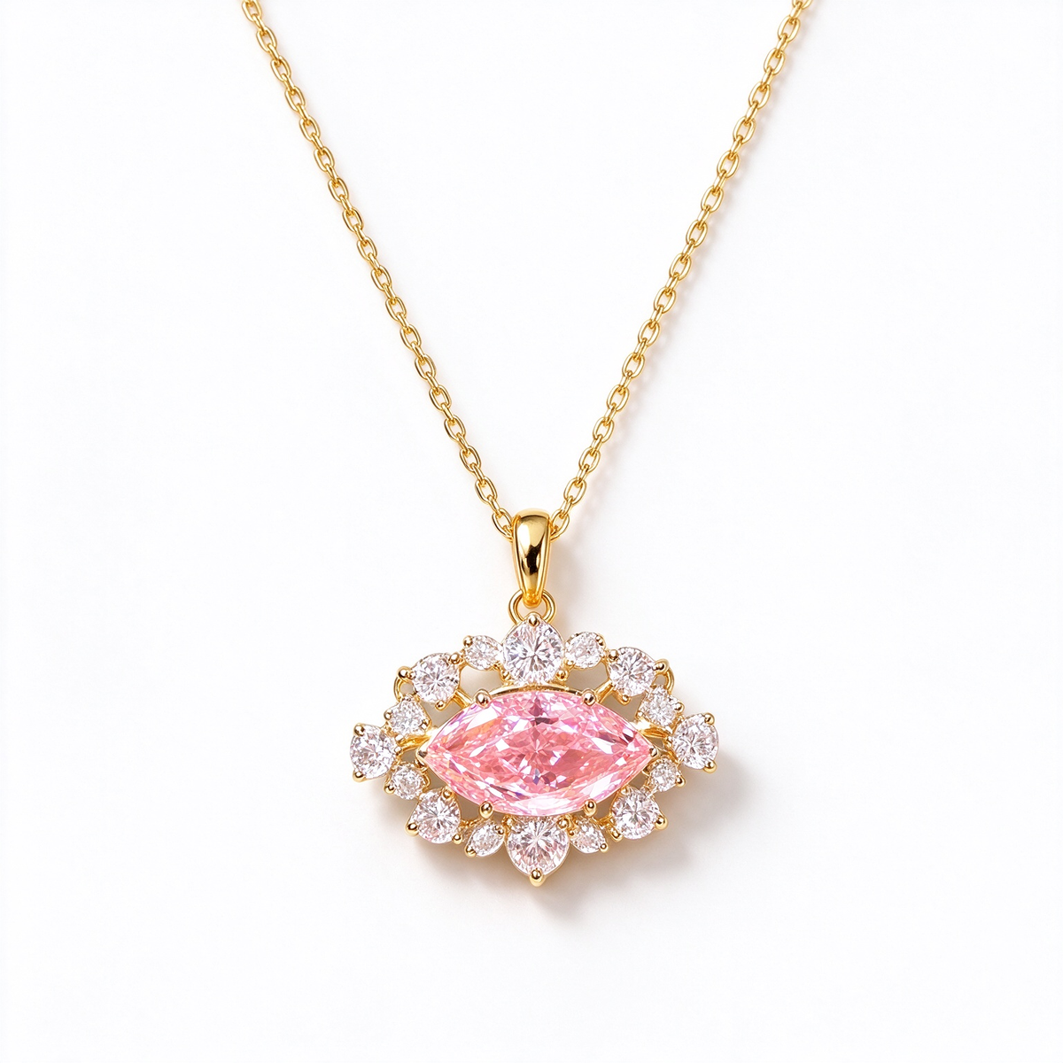 LUCERARO Necklace | Fancy Pink Marquise Lab-Grown Diamond Necklace 1 ct. tw.