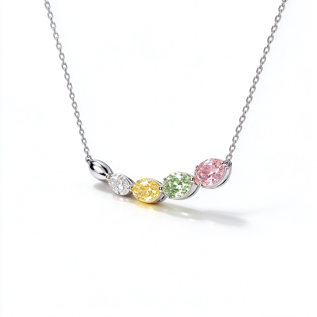 LUCERARO Necklace | Pastel Oval Lab-Grown Diamond Necklace 1 3/4 ct. tw.