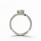 LUCERARO Engagement | Fancy Intense Green Pear Lab-Grown Diamond Ring 3 ct. tw.