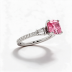 LUCERARO Engagement | Fancy Intense Pink Cushion Lab-Grown Diamond Ring 2 ct. tw.