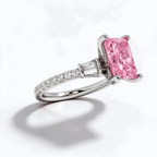 LUCERARO Engagement | Fancy Intense Pink Radiant Lab-Grown Diamond Ring 2 ct. tw.