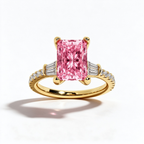LUCERARO Engagement | Fancy Intense Pink Radiant Lab-Grown Diamond Ring 2 ct. tw.