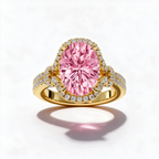 LUCERARO Engagement | Fancy Intense Pink Oval Lab-Grown Diamond Ring 3 ct. tw.