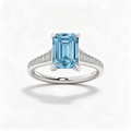 LUCERARO Engagement | Fancy Intense Blue Emerald-Cut Lab-Grown Diamond Ring 2 ct. tw.