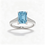 LUCERARO Engagement | Fancy Intense Blue Emerald-Cut Lab-Grown Diamond Ring 2 ct. tw.