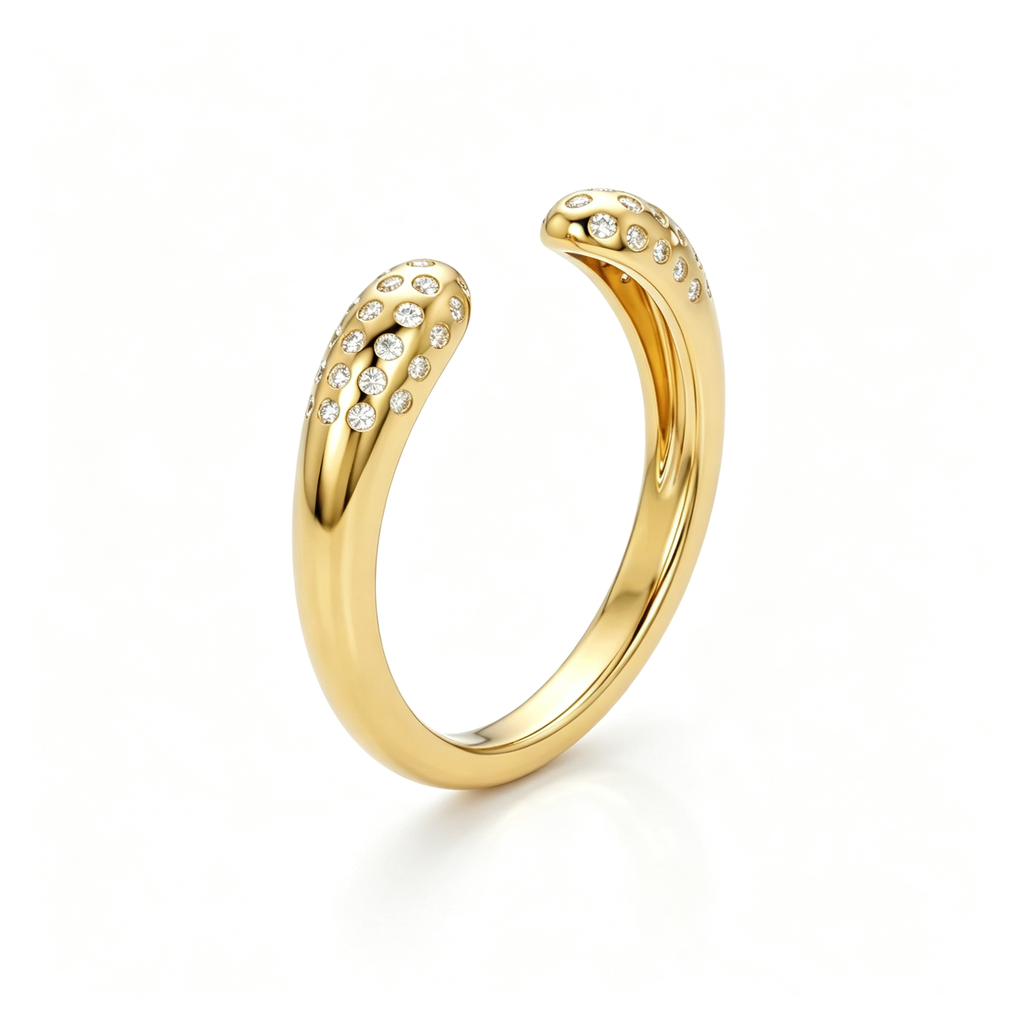 LUCERARO Wedding | Stars Diamond Cuff Ring - WR00880
