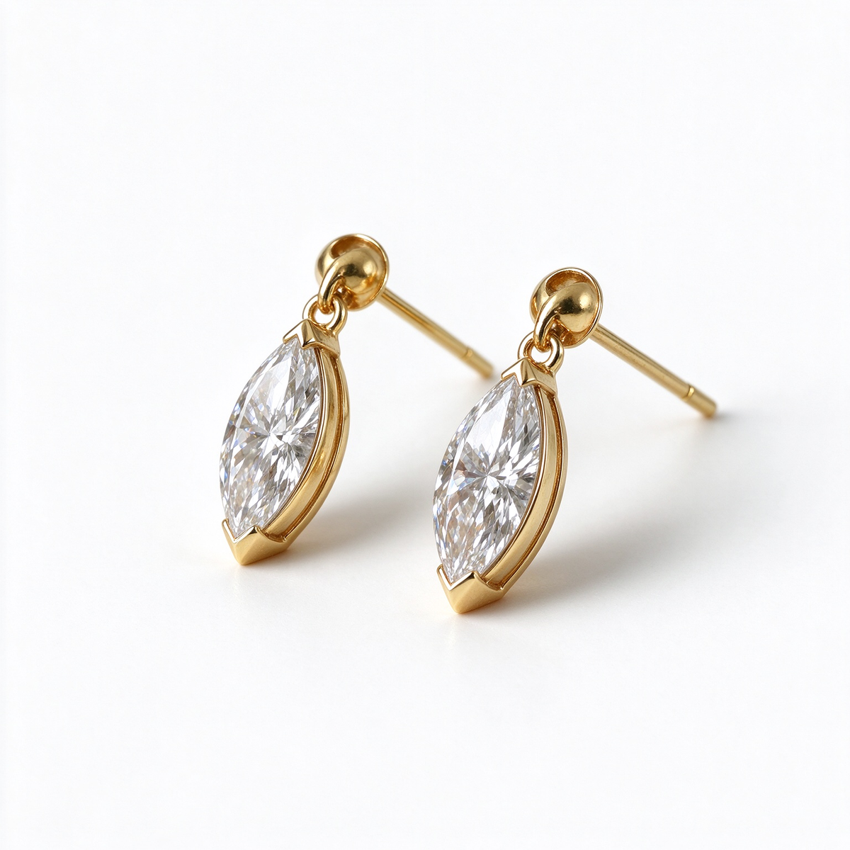 LUCERARO Earrings | Marquise Lab-Grown Diamond Drop Earrings 1.00 ct. tw. (pair)