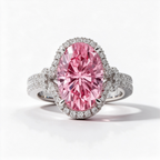 LUCERARO Engagement | Fancy Intense Pink Oval Lab-Grown Diamond Ring 3 ct. tw.