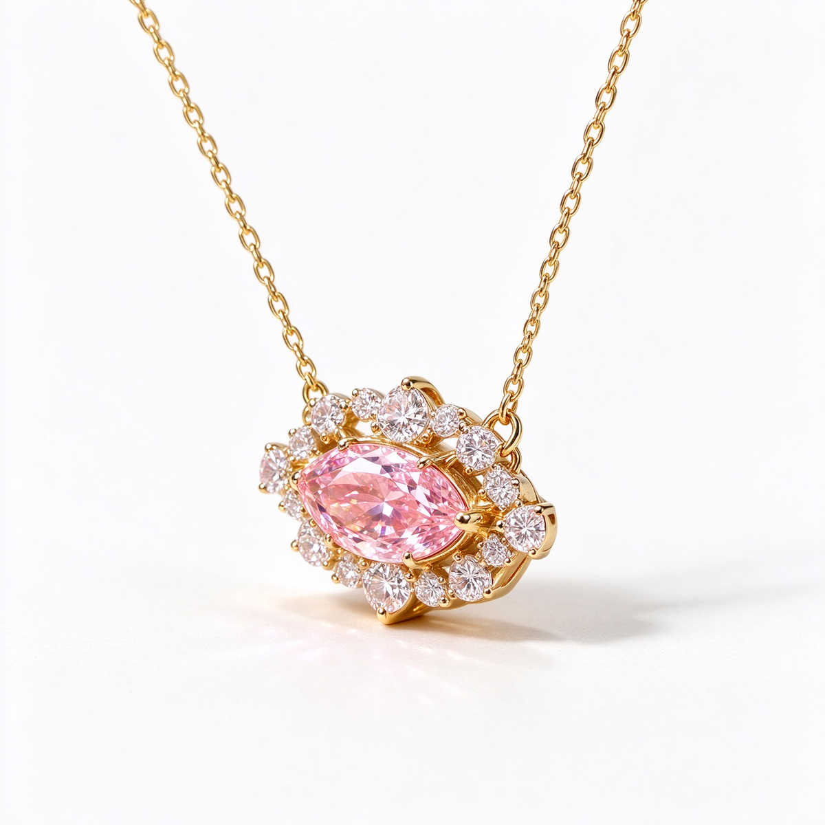 LUCERARO Necklace | Fancy Pink Marquise Lab-Grown Diamond Necklace 1 ct. tw.