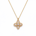 LUCERARO Necklace | Four-Petal Flower Lab-Grown Diamond Necklace 1 1/6 ct. tw.
