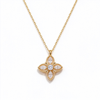 LUCERARO Necklace | Four-Petal Flower Lab-Grown Diamond Necklace 1 1/6 ct. tw.