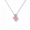 LUCERARO Necklace | Two-Stone Heart Lab-Grown Diamond Necklace 1 1/3 ct. tw.