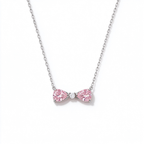 LUCERARO Necklace | Pink Lab-Grown Diamond Bow Necklace 1 1/10 ct. tw.
