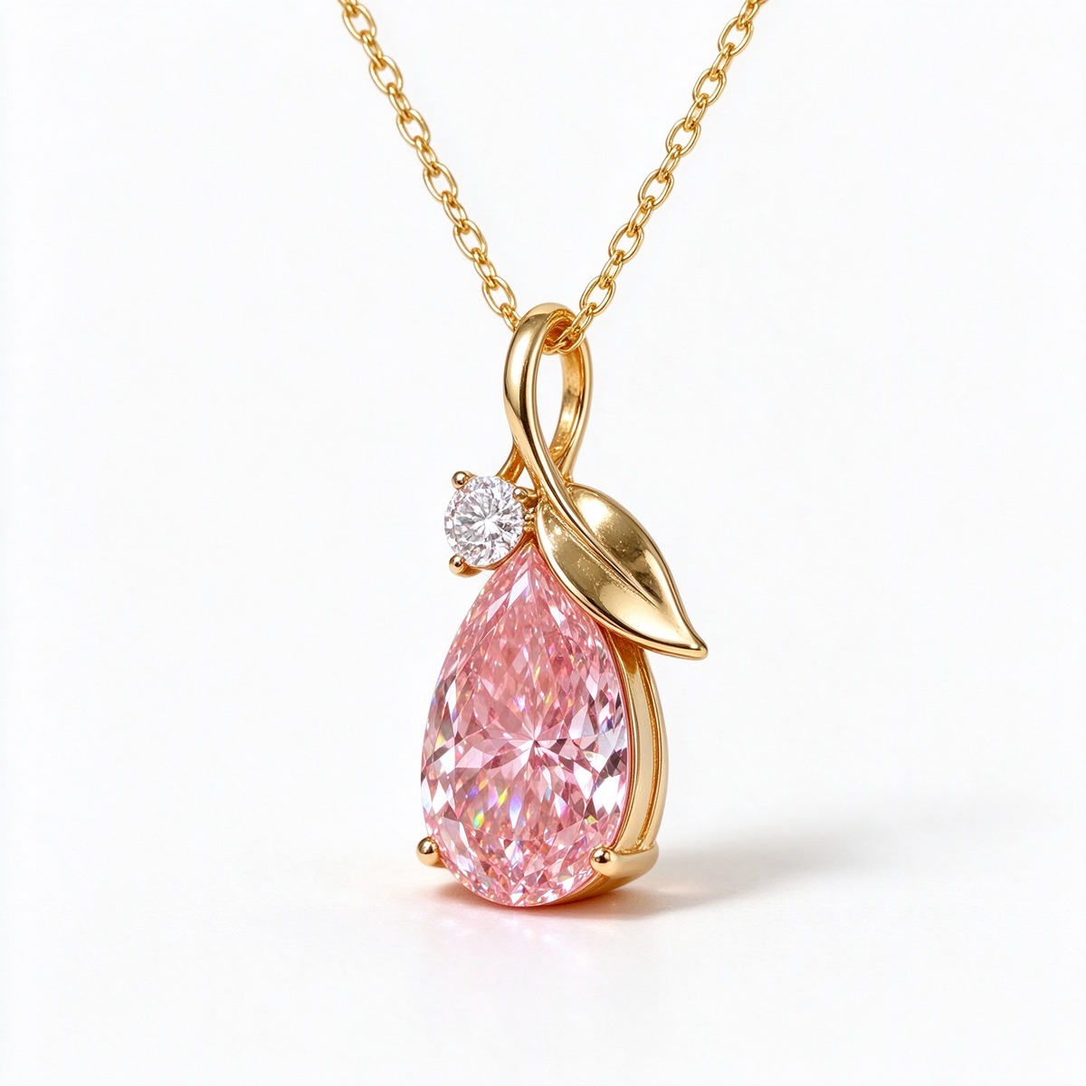 LUCERARO Necklace | Fancy Pink Pear Lab-Grown Diamond Necklace 1 1/3 ct. tw.