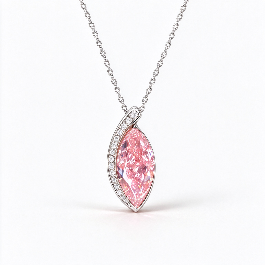 LUCERARO Necklace | Fancy Pink Marquise Lab-Grown Diamond Necklace 1 1/4 ct. tw.