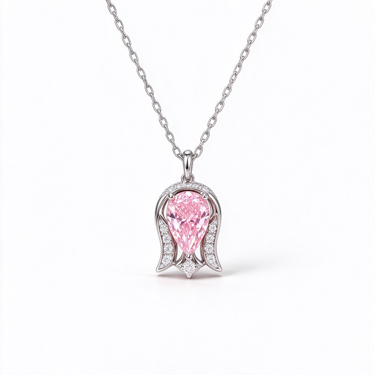 LUCERARO Necklace | Fancy Pink Pear Lab-Grown Diamond Necklace  1 1/4 ct. tw.