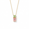 LUCERARO Necklace | Green & Pink Radiant Lab-Grown Diamond Necklace 1 1/4ct. tw.