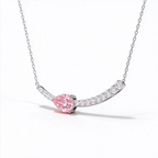 LUCERARO Necklace | Fancy Pink Pear Lab-Grown Diamond Curved Bar Necklace 1 2/5 ct. tw.