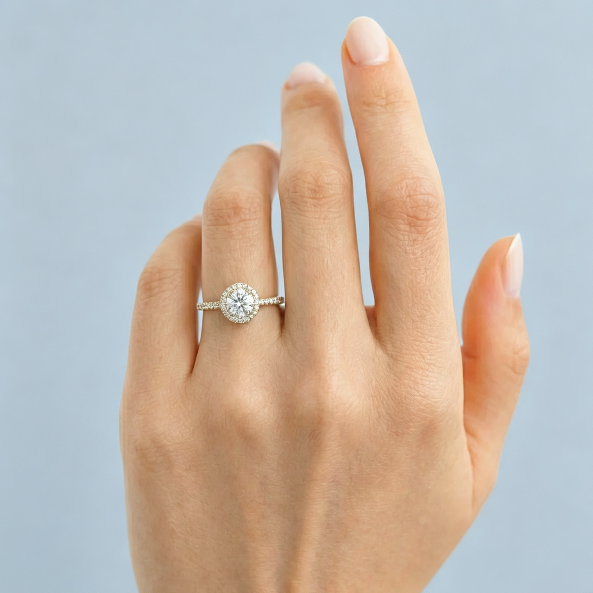 LUCERARO Engagement | Round Brilliant Diamond Ring - ER01736