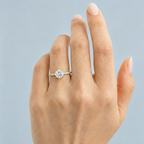 LUCERARO Engagement | Round Lab Grown Diamond Ring