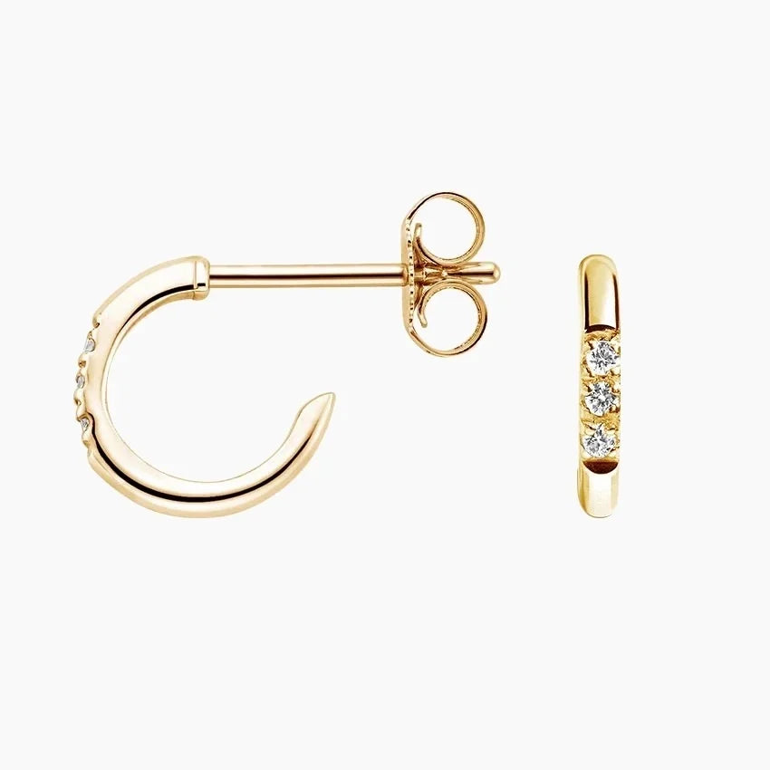 LUCERARO Earrings | Diamond Huggie Earrings - JE00425