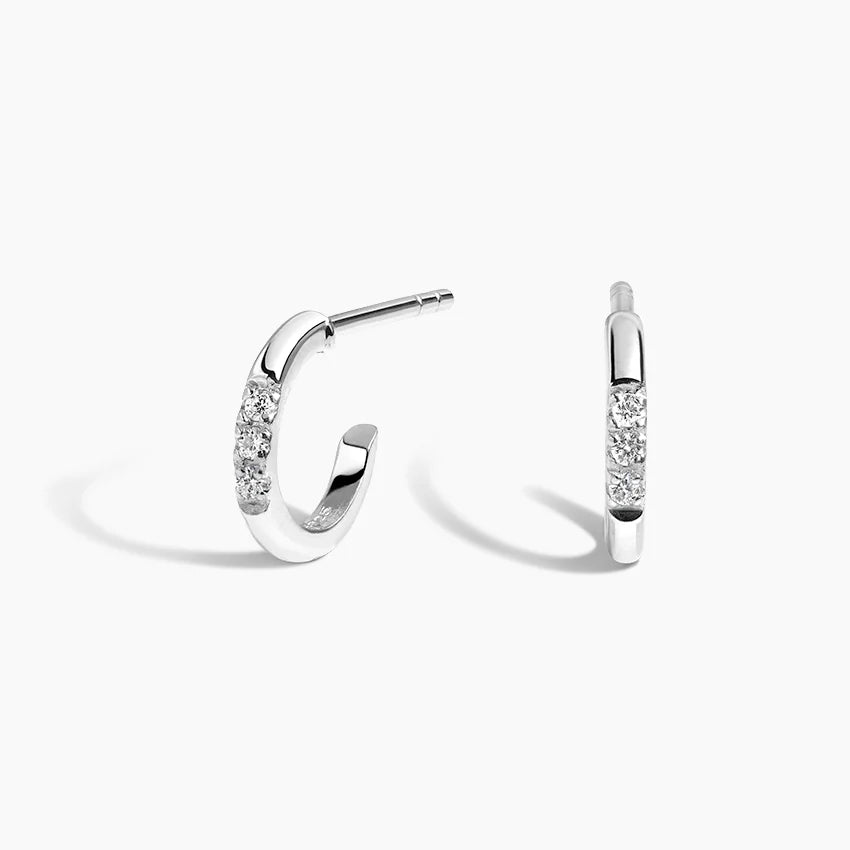 LUCERARO Earrings | Diamond Huggie Earrings - JE00425