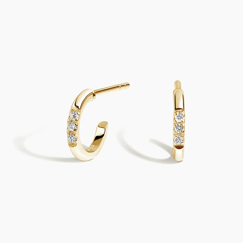 LUCERARO Earrings | Diamond Huggie Earrings - JE00425