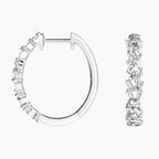 LUCERARO Earrings | Baguette Diamond Hoop Earrings - JE01395