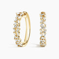 LUCERARO Earrings | Baguette Diamond Hoop Earrings - JE01395