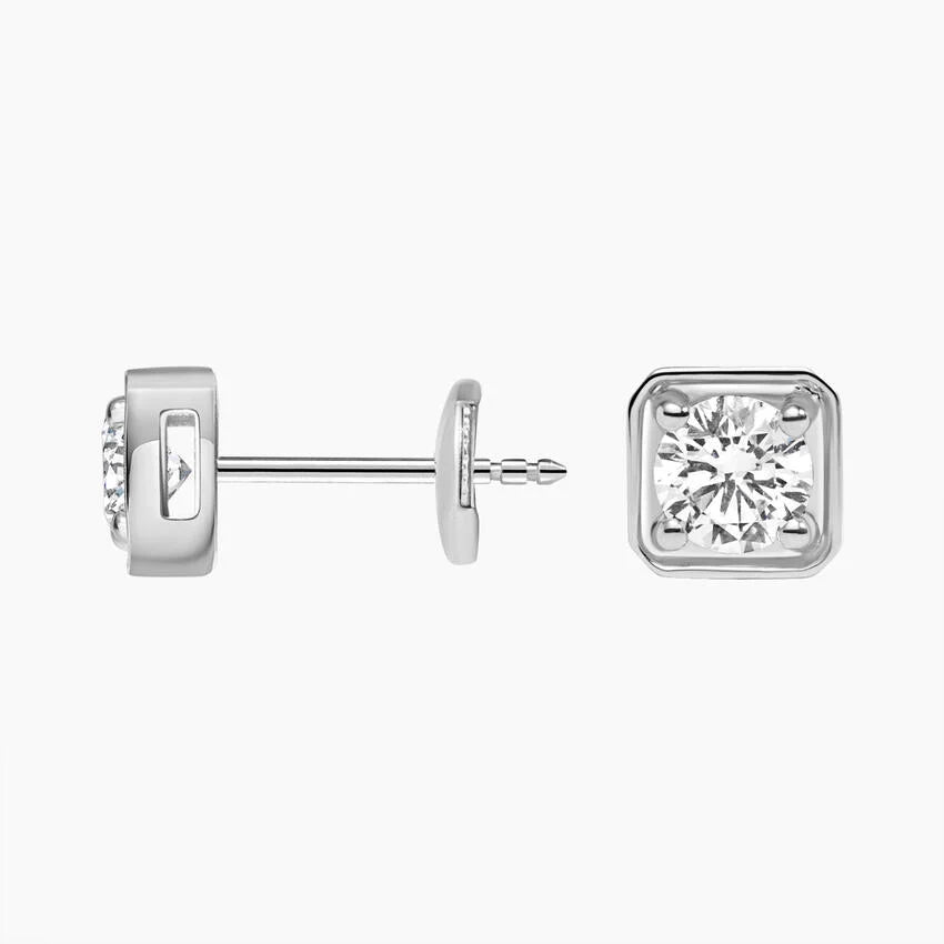 LUCERARO Earrings | Bezel Stud Earrings - JE01025