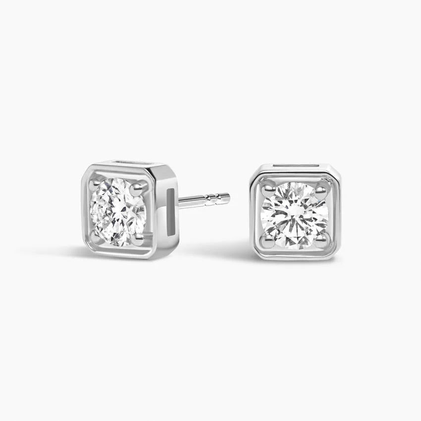 LUCERARO Earrings | Bezel Stud Earrings - JE01025