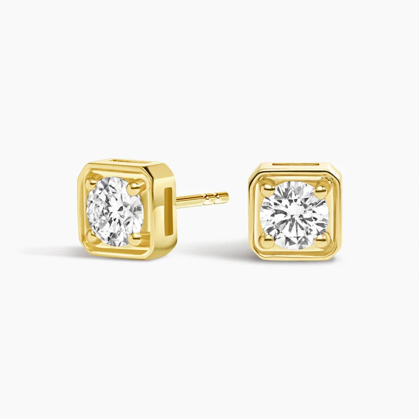 LUCERARO Earrings | Bezel Stud Earrings - JE01025
