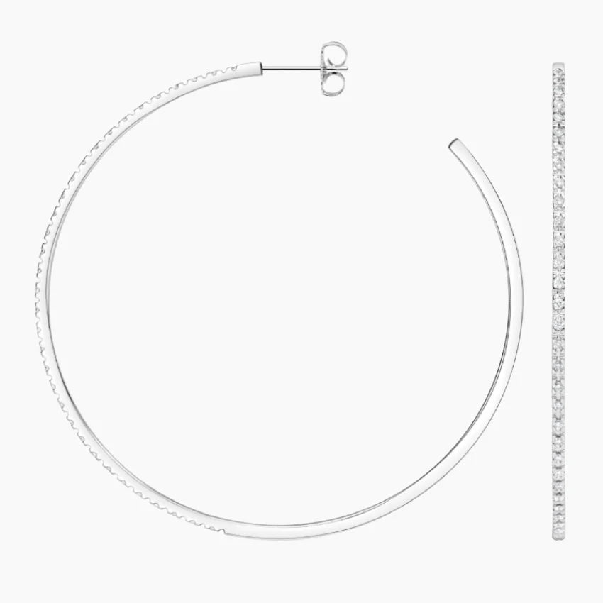 LUCERARO Earrings | Large Diamond Hoop Earrings - JE01950