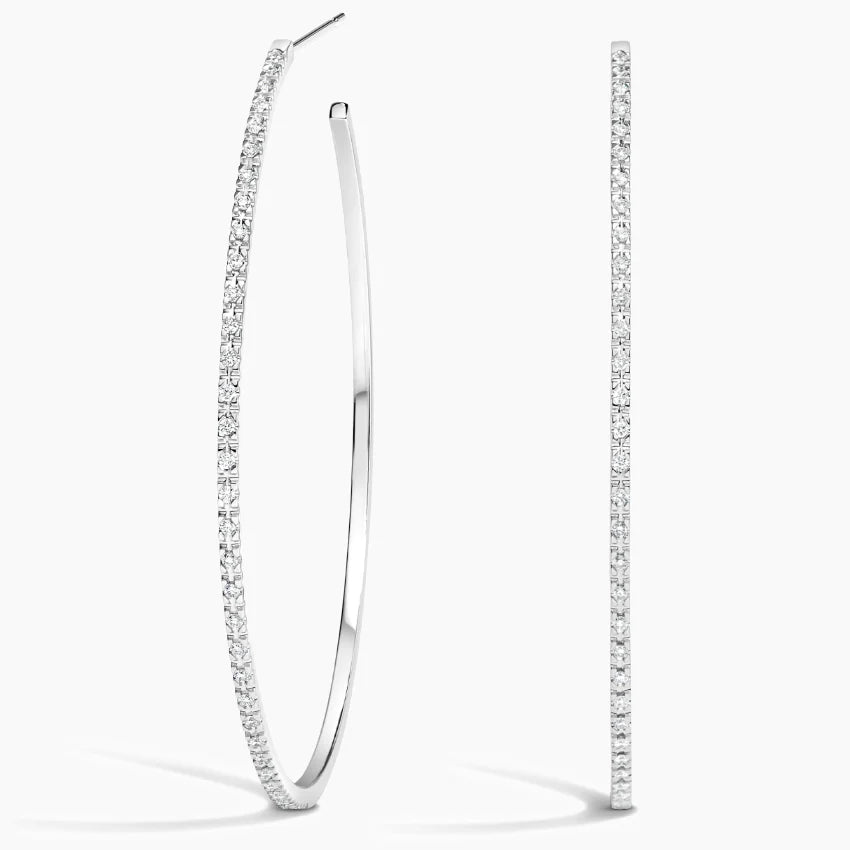 LUCERARO Earrings | Large Diamond Hoop Earrings - JE01950
