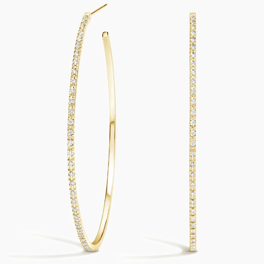 LUCERARO Earrings | Large Diamond Hoop Earrings - JE01950