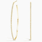 LUCERARO Earrings | Large Diamond Hoop Earrings - JE01950